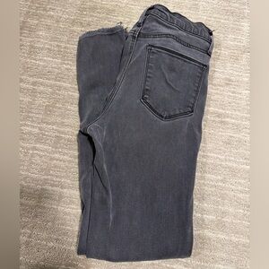 GAP Black high waisted fringe Denim skinny Jeans